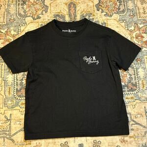 Psycho bunny kids black embroidered T-shirt 10/12 logo Pima Cotton Teen Unisex